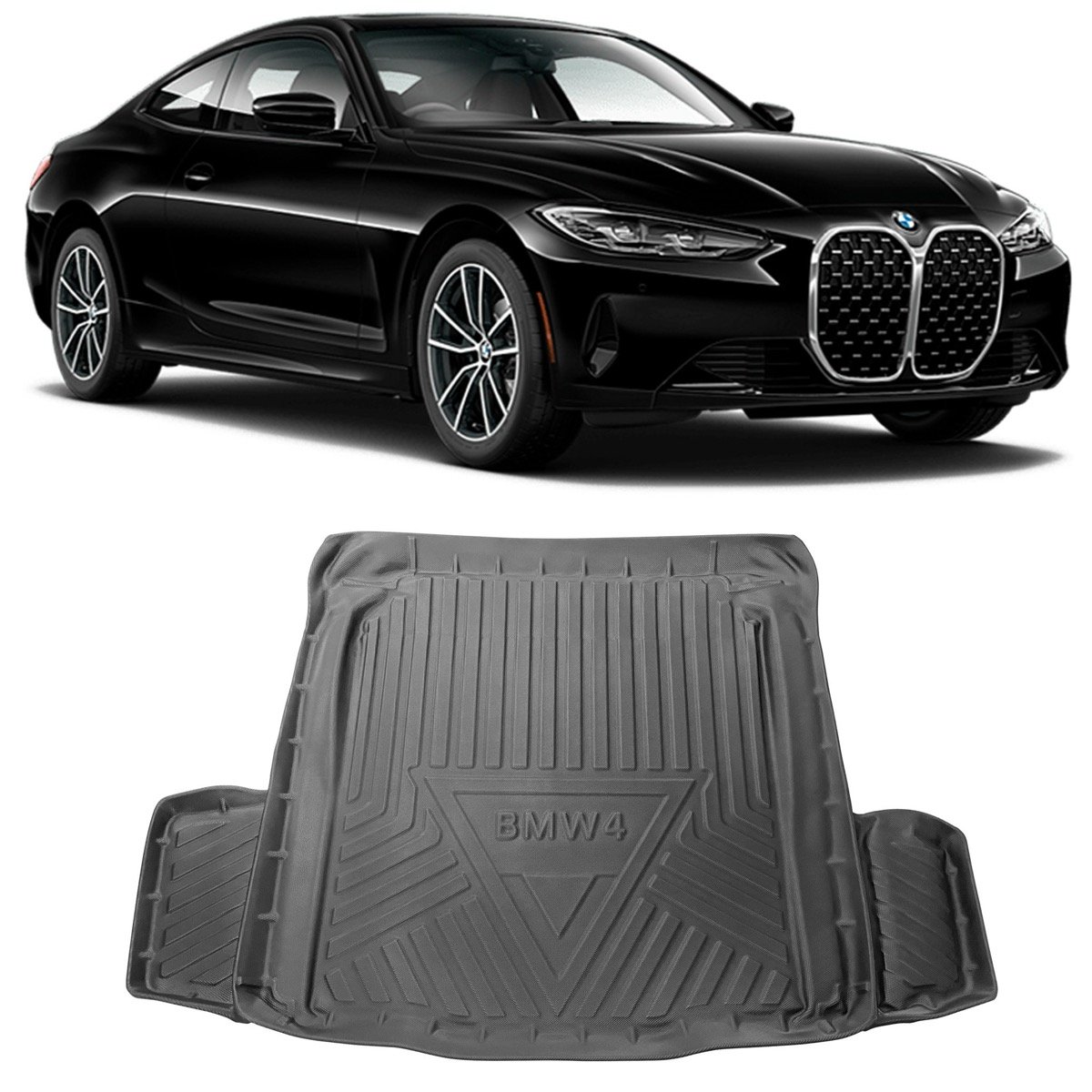 Tapete de porta-malas BMW Série 4 2021 até 2023 Abas Laterais