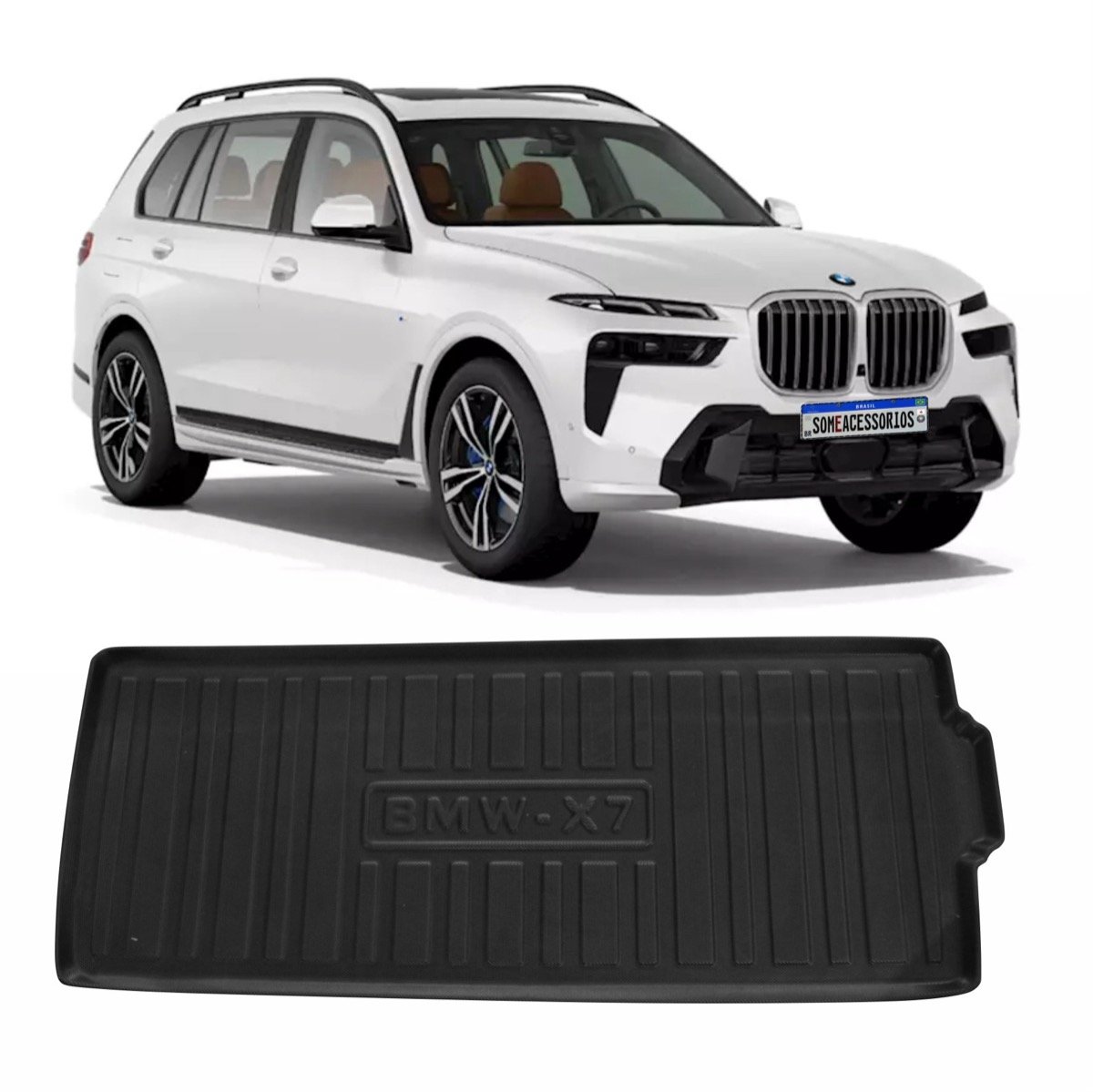 Tapete de porta-malas BMW X7 2019 até 2023 7 Lugares