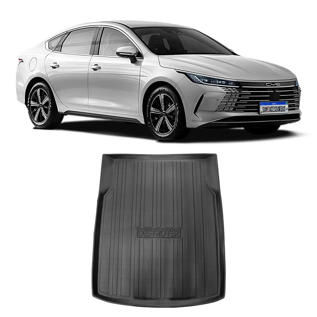 Tapete de porta-malas BYD King 2024 em diante