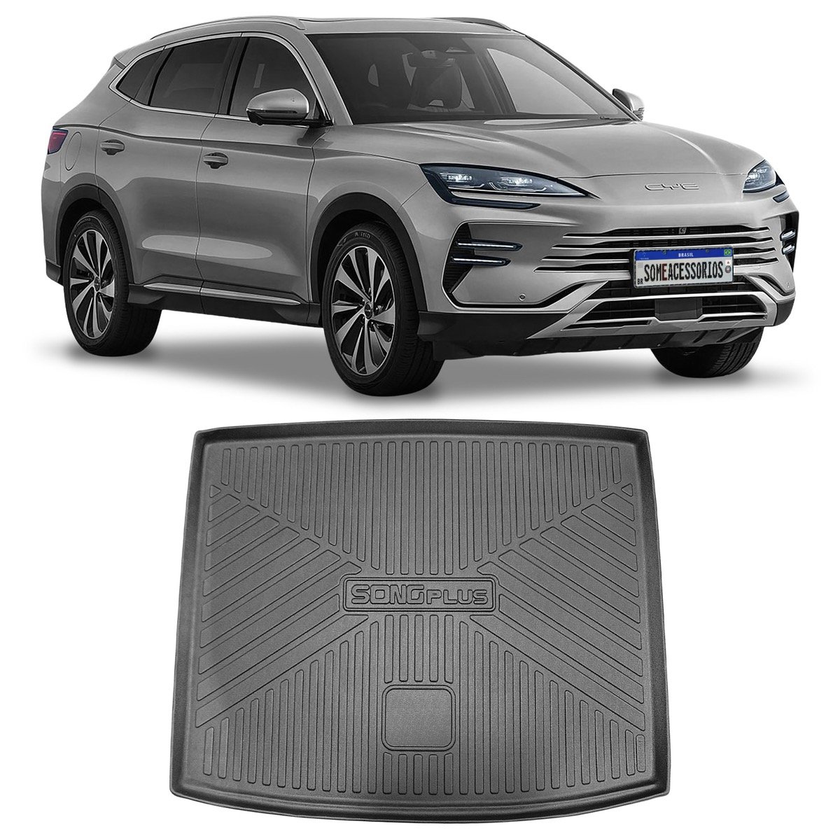 Tapete de porta-malas BYD Song Plus 2022 em diante e Premium 2025 em diante