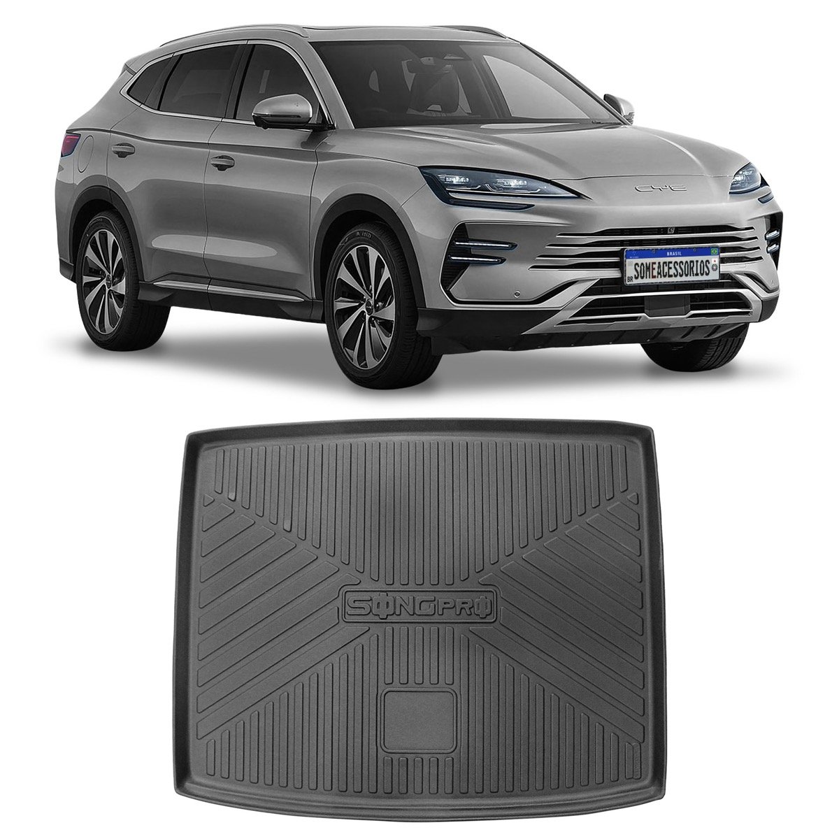 Tapete de porta-malas BYD Song Plus 2022 em diante Escrito Song Pro