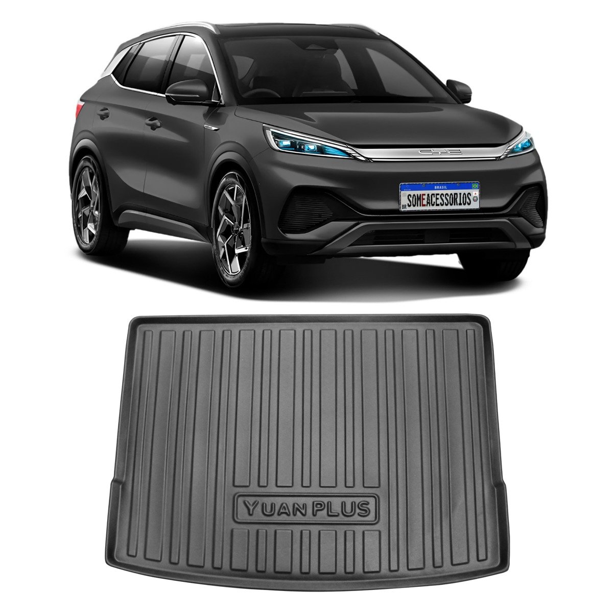 Tapete de porta-malas BYD Yuan Plus 2023 em diante