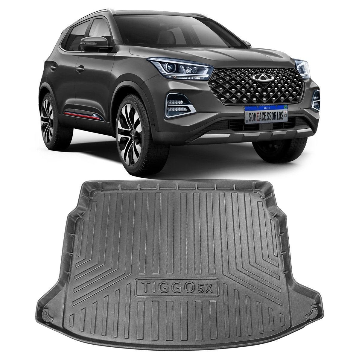 Tapete de porta-malas Chery Tiggo 5X Pro 2022 em diante
