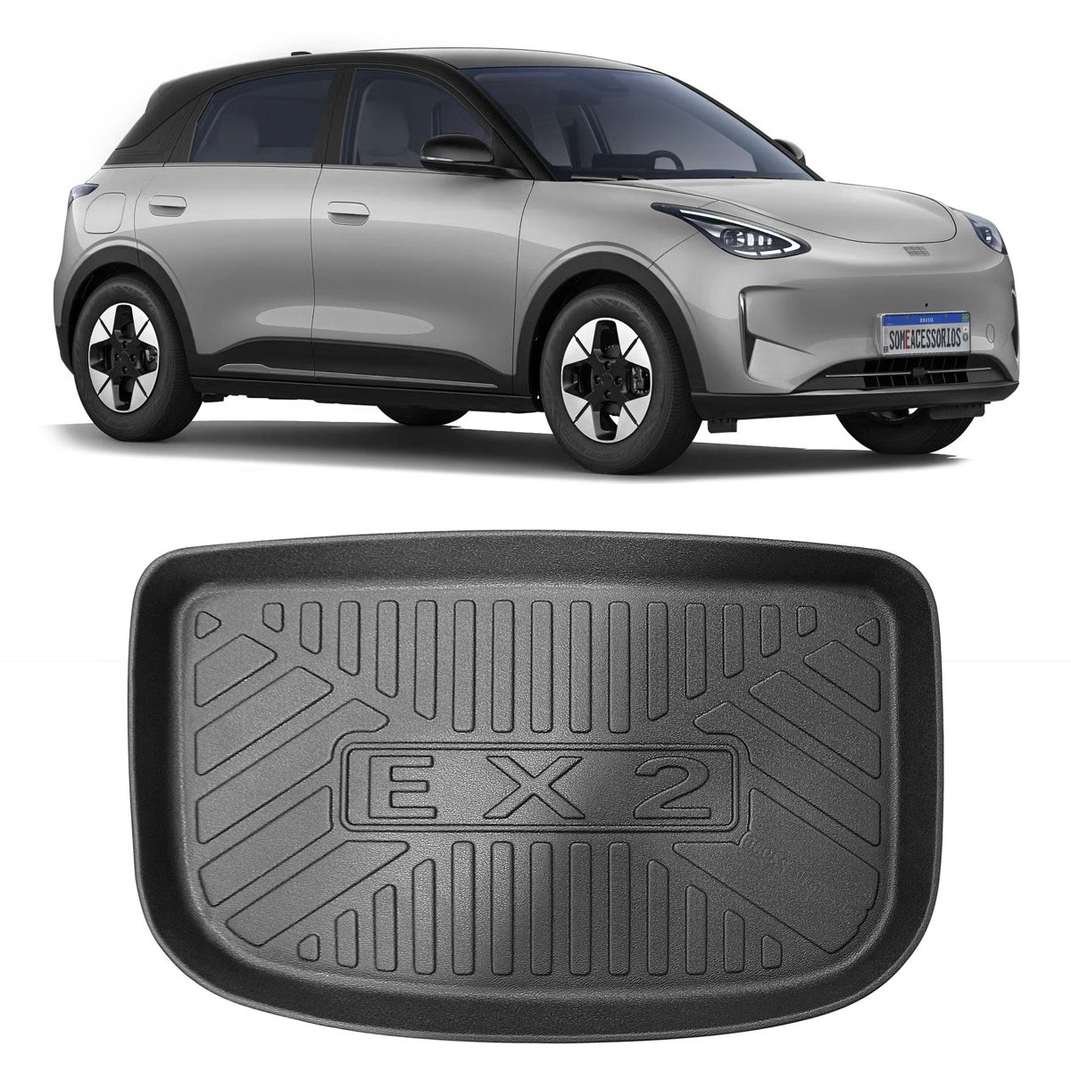 Tapete de porta-malas Geely Dianteiro EX2 2025 em diante