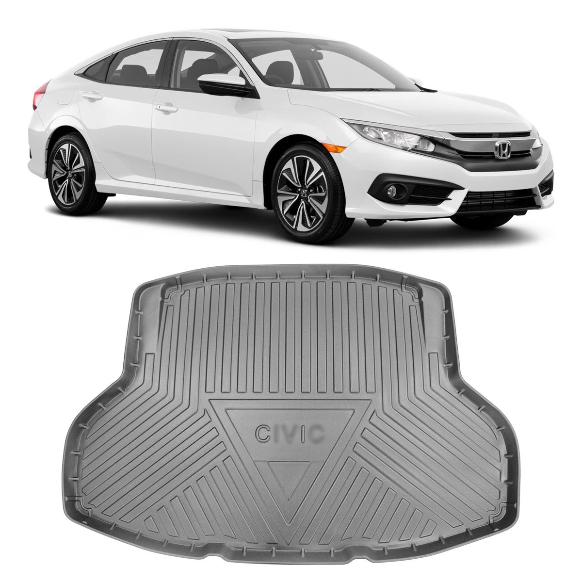 Tapete de porta-malas Honda Civic 2017 até 2021