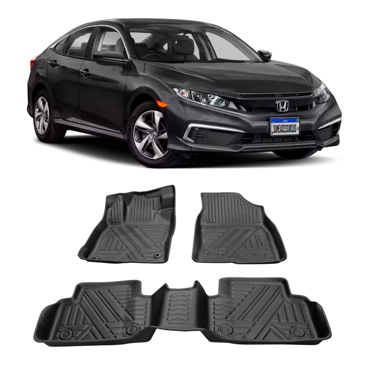 Tapete bandeja Honda Civic 2015 até 2021
