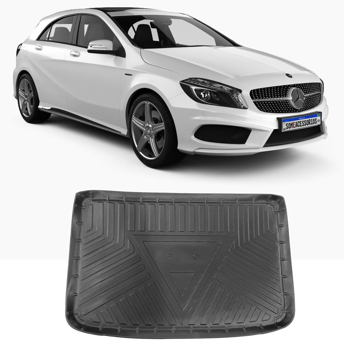 Tapete de porta-malas Mercedes-Benz Classe A Hatchback 2013 até 2018 W176 W177