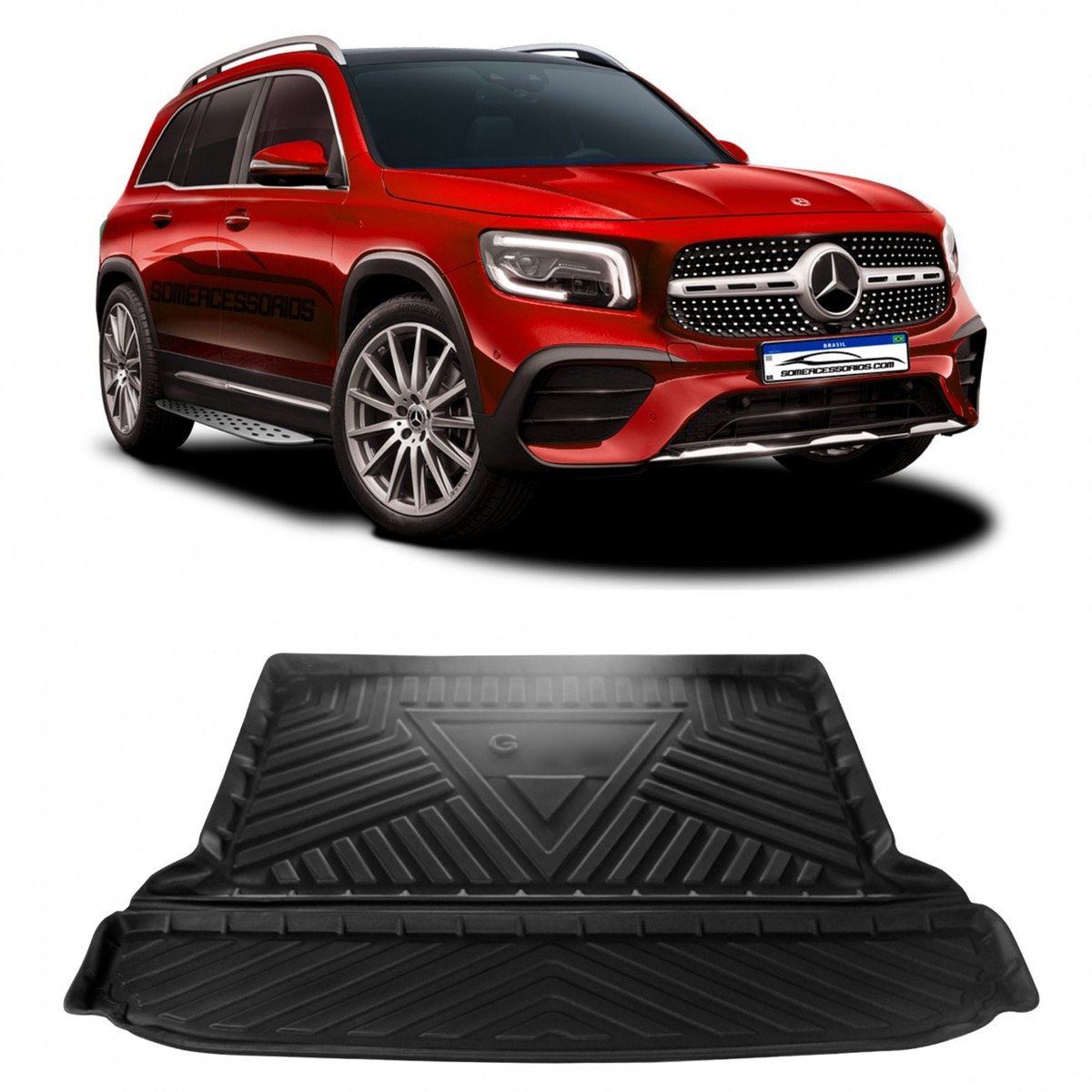 Tapete de porta-malas Mercedes-Benz Classe GLB 2020 até 2022