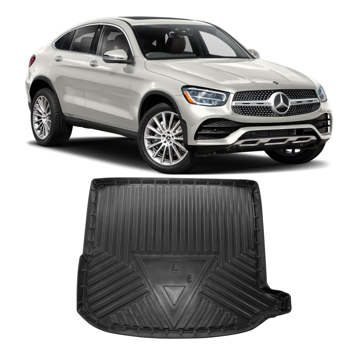 Tapete de porta-malas Mercedes-Benz GLC Coupe SUV 2017 até 2022