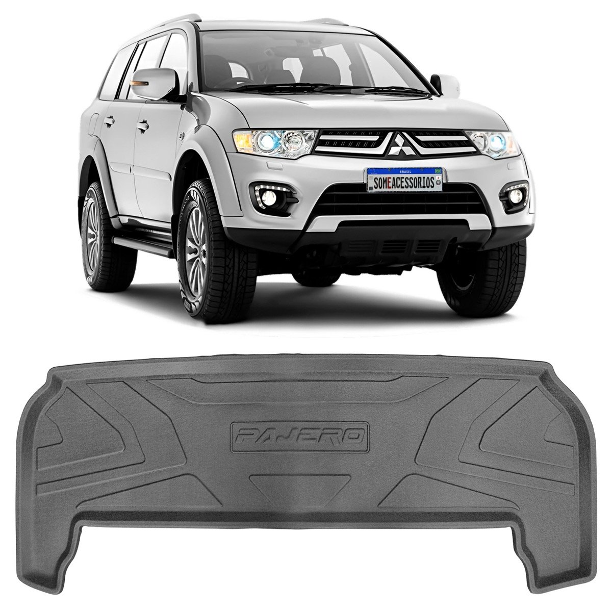 Tapete de porta-malas Mitsubishi Pajero Sport 7 Lugares 2016 em diante