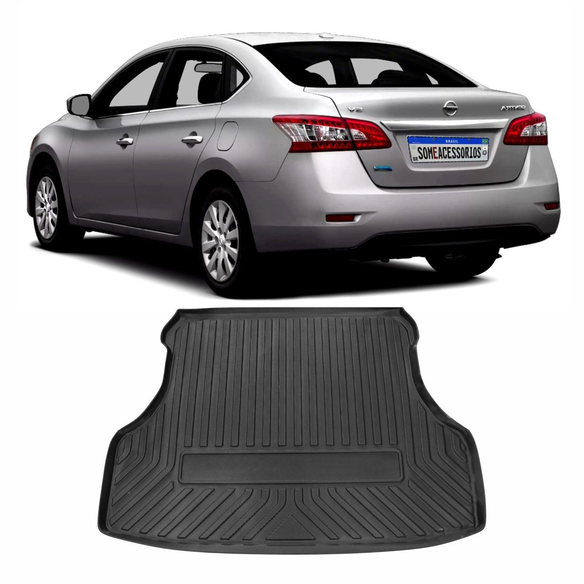 Tapete de porta-malas Nissan Sentra (sylphy) 2013 até 2018