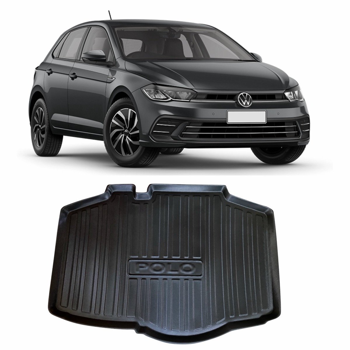 Tapete de porta-malas Volkswagen Polo 2018 até 2024