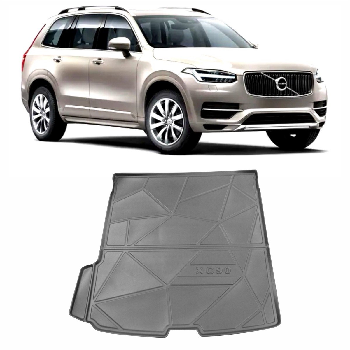 Tapete de porta-malas Volvo XC90 2015 até 2018